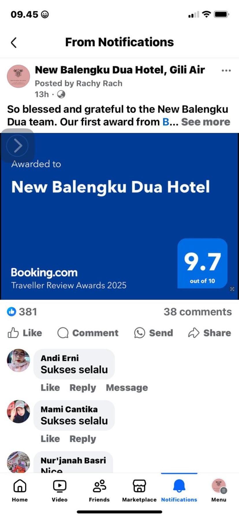 New Balengku Dua Hotel - Adults Only Gili Air Eksteriør billede